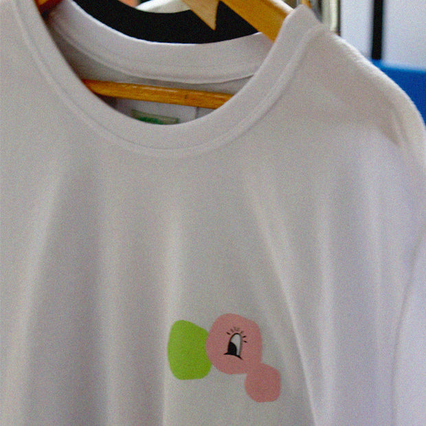 Camiseta Pilar All Eyes Branca Bubbles