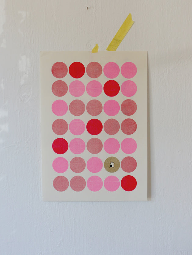 Print Risografia - All Eyes Bullet Points