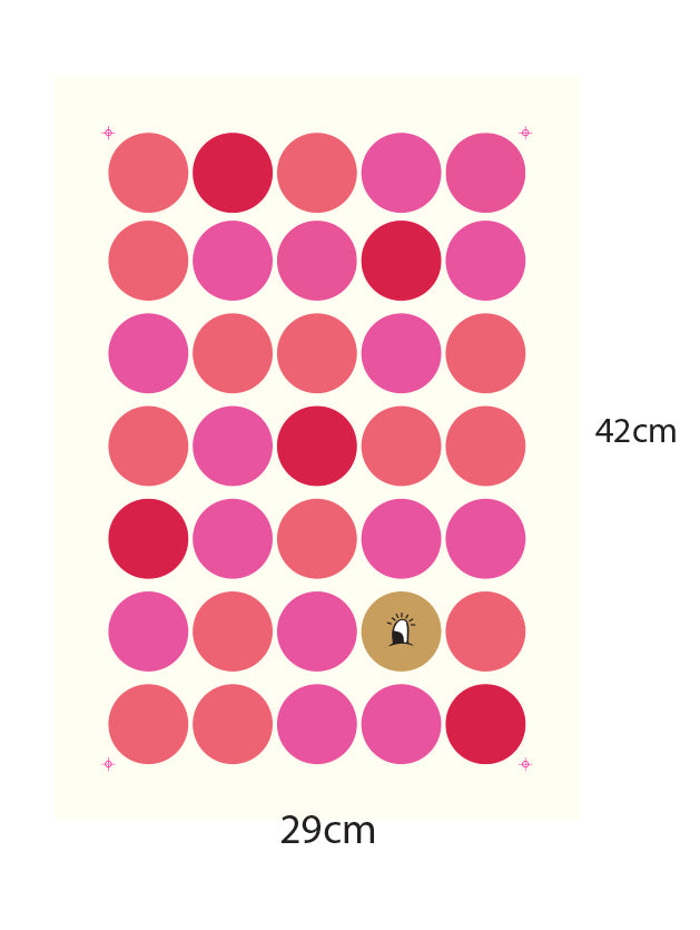 Print Risografia - All Eyes Bullet Points